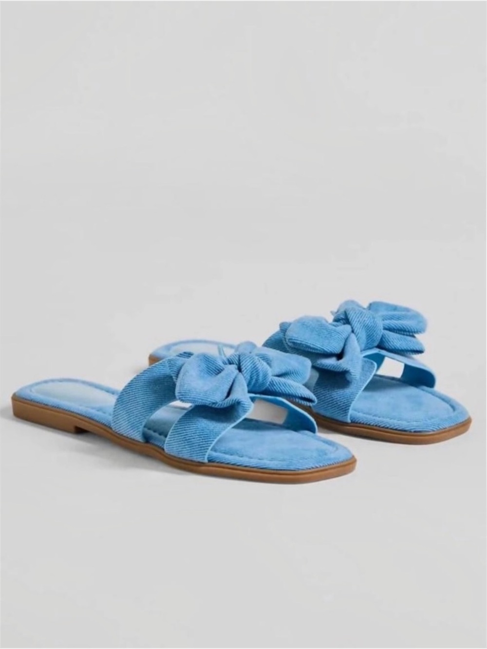 Top Moda Zain Sandal in Blue Denim Size 6
